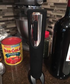 Electric Wine Opener - Automatic Corkscrew Bottle Openers Battery Operated - Gift Set Includes Electronic Cordless Auto Open Cork Screw, Foil Remover & Holder Stand - Stainless Steel Wines Accessories 27 71LMMWcDTNL 1