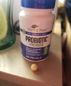 Earth's Pearl Probiotic Pearls for Women and Men - Kids Probiotic with Prebiotic Fiber - Daily Probiotic for Women and Men - 60-Day Supply of Prebiotics and Probiotics for Women and Men Probiotic 2 Month Supply 49 71LMhuBLRWL