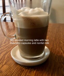 Nespresso Capsules VertuoLine, Diavolitto, Dark Roast Espresso Coffee, 10 Count (Pack of 5), Brews 1.35oz (VERTUO LINE ONLY) 10 Count (Pack of 5) 42 71LMzEa3KrL