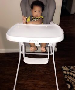 Joovy Nook High Chair Featuring Four-Position Adjustable Swing Open Tray, and Removable, Dishwasher-Safe Tray Insert for Easy Cleaning - Folds Down Flat for Easy Storage (Charcoal) Charcoal 36 71LNt2AhLGL