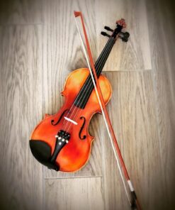 Mendini By Cecilio Violin - MV500+92D - Size 4/4 (Full Size), Black Solid Wood - Flamed, 1-Piece Violins w/Case, Tuner, Shoulder Rest, Bow, Rosin, Bridge & Strings - Adult, Kids Size: 4/4 (Full Size) 89 71LNwf3XWL