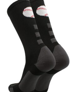 MadSportsStuff Baseball Logo Athletic Crew Socks (multiple colors) Medium Black/Graphite 12 71LOUNxCWoL