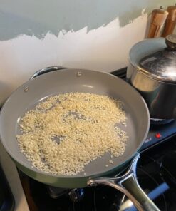 Caraway Nonstick Ceramic Cookware Set (12 Piece) Pots, Pans, Lids and Kitchen Storage - Non Toxic, PTFE & PFOA Free - Oven Safe & Compatible with All Stovetops (Gas, Electric & Induction) - Sage 64 71LP05T4NgL