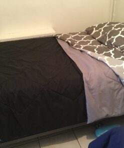 Amazon Basics Reversible Lightweight Microfiber Comforter Blanket, Twin/Twin XL, Navy/Sky Blue Navy / Sky Blue 1-Pack 25 71LPX 9 9rL