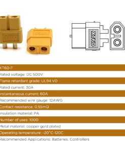 RioRand XT60 Drone Connectors (5 Pair) 13 71LPhYfiEkL