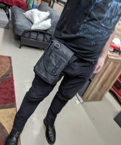 Hebetag Oxford Hiking Waist Pack Motorcycle Drop Leg Bag for Men Women Bike Riding Cycling Tactical Thigh Fanny Pouch Outdoor Travel Fishing Camping Casual Daypack Black #01Black 41 71LPuaEthVL