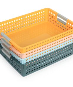 DLUCKY 4Pcs Classroom Organization and Storage Paper Tray Holds 4A Paper,Paper Trays for Classroom Toy,Crayons,Handicrafts Storage,Also for Library, Drawers, Office, Kitchen, Bathroom 15 71LQXt V0KL