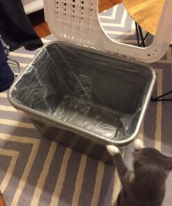 Petmate TOP ENTRY LITTER PAN LINERS Dark Grey 8 Count (Pack of 1) 8 Count (Pack of 1) 15 71LQZ6EChL