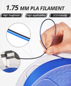 AMOLEN Silk PLA 3D Printer Filament, Dual Color Black Blue PLA 1.75mm, Shiny Color Change Filament 3D Printing PLA Filament for Most FDM 3D Printer, 1kg Spool(2.2lbs) 2 in 1 -Black Blue 9 71LRMi AalL