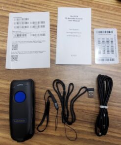 NADAMOO Wireless Barcode Scanner Compatible with Bluetooth Function, 2.4G Wireless & Wired 3-in-1 Bar Code Scanner Portable USB CCD Reader, Work with Tablet iPhone iPad Android Windows Mac OS Blue 24 71LRgziVJWL