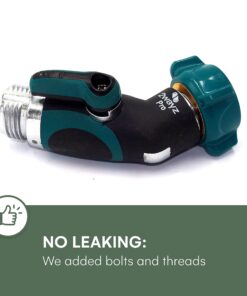 2WAYZ 45° Metal Hose Elbow, Hose Adapter, Hose Angle Connector, Water Hose Shut Off Valve, Heavy Duty 45° Valve 8 71LRjw4qa9L