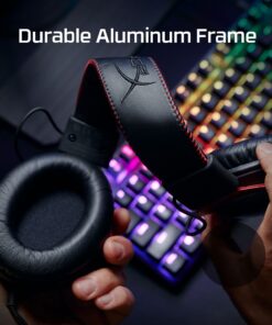 HyperX Cloud II - Gaming Headset, 7.1 Surround Sound, Memory Foam Ear Pads, Durable Aluminum Frame, Detachable Microphone, Works with PC, PS5, PS4, Xbox Series X|S, Xbox One – Red Wired 27 71LRsIFZbMS