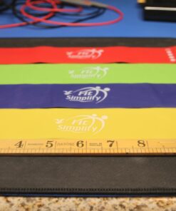 Fit Simplify Resistance Loop Exercise Bands with Instruction Guide and Carry Bag, Set of 5 Assorted 41 71LSOT CsL