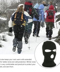 SUNTRADE 2pcs 3-Hole Ski Face Mask Balaclava,Full Face Mask for Winter Outdoor Sports Black 15 71LSelQQ0sL