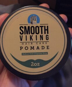 Hair Pomade for Men | Smooth Viking Pomade for Men Medium Hold & High Shine (2 Ounces) - Water Based Mens Hair Pomade for Straight, Thick and Curly Hair 20 71LUQONtP2L