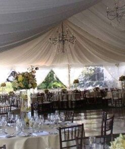 Alternative view of Sheer Voile Chiffon Fabric Draping Panels | 20 Yards 120" Wide White Voile Fabric | Use for Backdrop Curtain -Wedding and Special Events