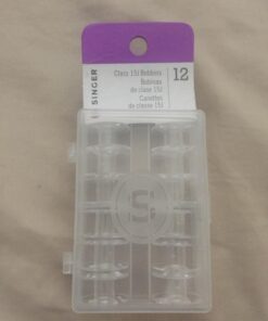 SINGER 06543 Class 15J Bobbins, Transparent, 12-Count 1 Count (Pack of 1) 21 71LUoUHgrL