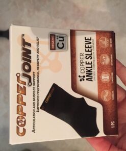 CopperJoint Arch Support for Plantar Fasciitis Relief - Ankle Compression Sleeve for Foot Pain Relief and Achilles Tendon Support - Breathable Copper Infused Nylon (Medium) Medium 33 71LUwWyWCcL