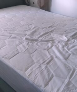 Zen Bamboo Mattress Pad Cover - Cooling Bed Topper & Waterproof Protector w/Deep Pockets, Queen Size, White 27 71LV1732BL