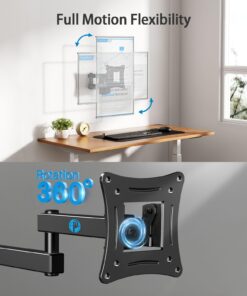 Pipishell Full Motion TV Wall Mount Brackets Swivel Tilts Articulating Extension Fits Max VESA 100x100mm, Corner TV Mount for 13-32 Inches LED LCD Flat Curved Screen TVs Monitors, Single Stud 23 71LV3WZZ5bL