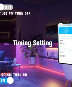 DAYBETTER Led Strip Lights 130ft Color Changing Lights Strip for Bedroom, Desk, Home Decoration, with Remote and 24V Power Supply 23 71LVOWnfo8L