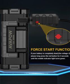AVAPOW 6000A Car Battery Jump Starter(for All Gas or up to 12L Diesel) Powerful Starter with Dual USB Quick Charge and DC Output,12V Pack Built-in LED Bright Light 30 71LVov3LAeL