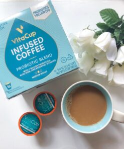 VitaCup Immunity Coffee Pods, Wellness Boost with Antioxidants, Echinacea, Probiotics, Vitamin C & D3, Medium Dark Roast, Recyclable Single Serve Pod Compatible with Keurig K-Cup Brewers,16 Ct 16 Count (Pack of 1) 33 71LVufGYWtL