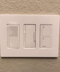Lutron Caseta Smart Lighting Switch for All Bulb Types or Fans | Neutral Wire Required | PD-6ANS-WH | White 1 Pack Smart Switch 41 71LW6DJ75xL