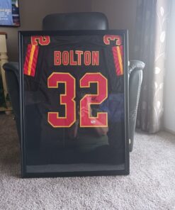 Jersey Display Frame Case Lockable, Large Sport Jersey Shadow Box with 98% UV Protection Acrylic and Hanger for Baseball Basketball Football Soccer Hockey Sport Shirt and Uniform (Black Finish) Black Finish 45 71LWOzVpsgL