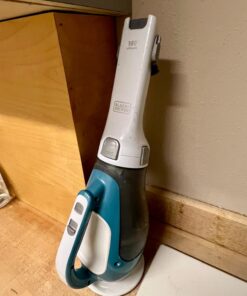 BLACK+DECKER dustbuster AdvancedClean Cordless Handheld Vacuum, Compact Home and Car Vacuum with Crevice Tool (CHV1410L) Blue, White 16 Volt Handheld Vacuum 41 71LWq8P7TL