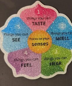 Cusprtm 48 Pcs Anxiety Sensory Stickers, 2 Textured Tactile Rough Calm Stickers Large Size Breathing Stickers Mindfulness Stickers for School Office Classroom Adults Teens Sensory Items 39 71LX1NhW7DL