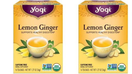 Yogi Tea Lemon Ginger Tea Bags 16 ea ( pack of 2)