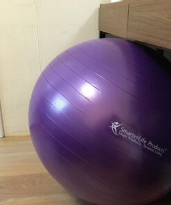 SmarterLife Workout Exercise Ball for Fitness, Yoga, Balance, Stability, or Birthing, Great as Yoga Ball Chair for Office or Exercise Gym Equipment for Home, Premium Non-Slip Design Purple 65 cm 27 71LXNoid8rL