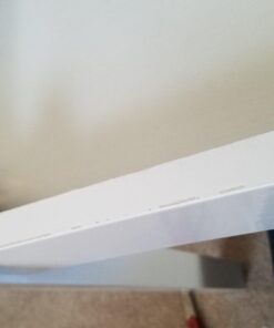 HOMCOM Piano Bench, Duet Piano Chair with Faux Leather Padded Cushion and Wooden Frame, Button Tufted Keyboard Bench, White Country White 46 71LXmAsTBL