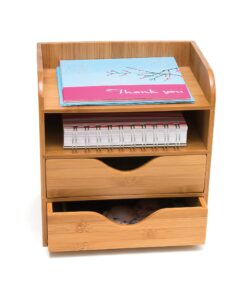 Lipper International 1804 Bamboo Wood 4-Tier Desk and Office Supply Organizer, 7 5/8" x 5 1/8" x 8 1/4" Standard Packaging 9 71LXnqRSqDL