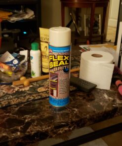 Flex Seal, 14 oz, 2-Pack, Brite, Stop Leaks Instantly, Waterproof Rubber Spray On Sealant Coating, Perfect for Gutters, Wood, RV, Campers, Roof Repair, Skylights, Windows, and More 17 71LY1geTURL