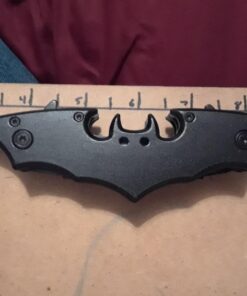 Dark Twin Blade Knife - Double Edge Folding Pocket with clip, 11" Stainless Steel Two Sharp Cut (Black) Black 58 71LY22581dL