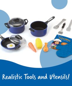 Learning Resources Pretend & Play Pro Chef Set, Kitchen Toys for Kids, Pretend Kitchen, Pots and Pans for Kids, 13 Pieces, Ages 3+ 14 71LYLAQB42L 3