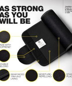 ActiveGear Waist Trimmer Belt Slim Body Sweat Wrap for Stomach and Back Lumbar Support Yellow Large 24 71LYbxB09aL