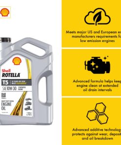 Shell Rotella T5 Synthetic Blend 10W-30 Diesel Engine Oil (1-Gallon, Single Pack) 1-Pack 1 Gallon 11 71LZ7PPYPBL