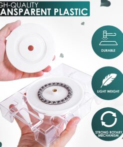 Dual Deck Revolving Card Holder - 360 Degree Revolving Holder Playing Card Holders for Adults Clear Tray Card Holders for Playing Cards Holder Plastic Card Holder Poker Tables Acrylic Card Holder 15 71LZXnvJL6L