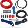 InstallGear 4 Gauge Amp Kit - Amp Kit with Amplifier Installation Wiring True Spec and Soft Touch Wire - 4 Gauge Wire - Amp Wiring Kit 4 Gauge - Sub Wiring Kit - Amp Wire Kit Red 24 71LaMFcZzeL