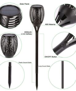 Walensee Solar Lights Outdoor Upgraded 43"(4 PACK) 96 LED Waterproof Flickering Flames Torch Lights Outdoor Solar Spotlights Landscape Decoration Lighting Dusk to Dawn Auto On/Off Security Torch Light 26 71LaQIktRL