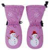 ANDORRA Kids Insulation Ski Mittens Boys Girls Snow Mittens Winter Gloves Pink/Snowman XS(2-3Y) 6 71LabZn6siL