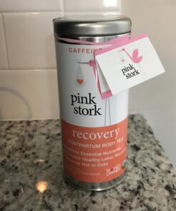 Pink Stork Postpartum Recovery Herbal Tea, Organic Red Raspberry Leaf with Chamomile, Hormone Balance for Women after Labor and Delivery, Strawberry Passion, Caffeine-Free, 15 Sachets 30 71Lb xzTTYL