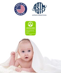 Dream On Me Holly 3” Fiber Portable, Greenguard Gold Certified, Waterproof Vinyl Cover, Lightweight Mini Crib Mattress, White 26 71LbOWKBjhL