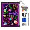Woodsam Dry Erase Led Board - 16" x 12" Erasable Neon Writing Message Drawing Sign Board with 2 Liquid Chalk Markers for Home/Shop #1 16" X 12" 37 71LbR3n52IL