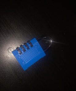 Padlock 4 Digit Combination Lock - for Gym School Locker, Outdoor Gate, Shed, Fence, and Storage - Weatherproof Metal - Keyless, Easy to Set, Resettable Locker Lock - Blue 29 71LbfsHFj7L