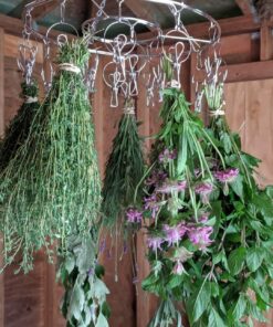 Pro Chef Kitchen Tools Clothes Drying Rack - Round Clothing Racks - Laundry Portable Clothesline Includes 18 Metal Clothespins Hanger Clips Set - Baby Clothes Storage Closet - Herb Hanging Air Dryer 30 71Lbu7u APL