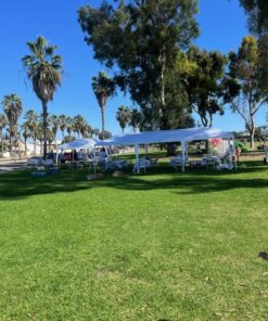 FDW 10x30 Party Tent Wedding Patio Gazebo Outdoor Carport Canopy Shade with Side 8 Removable Walls 10'x30' Party Tent 51 71Lbx09oR3L